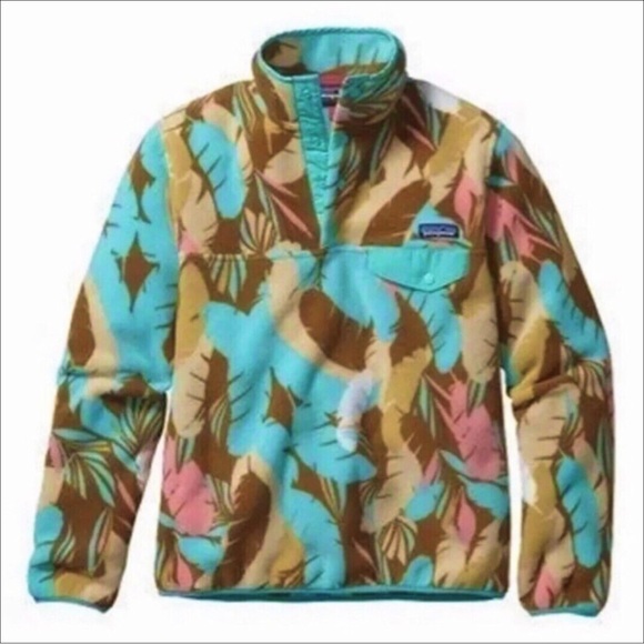 Patagonia Synchilla Snap-T Feather Dance Pullover Fleece Sz S - Picture 14 of 14